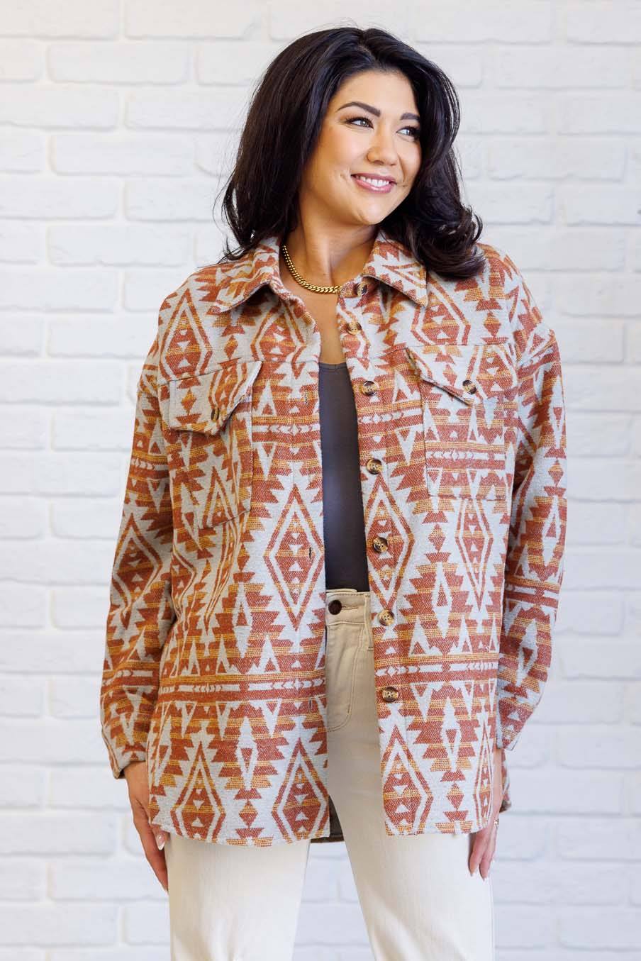 Layers - Gather Round Aztec Shacket