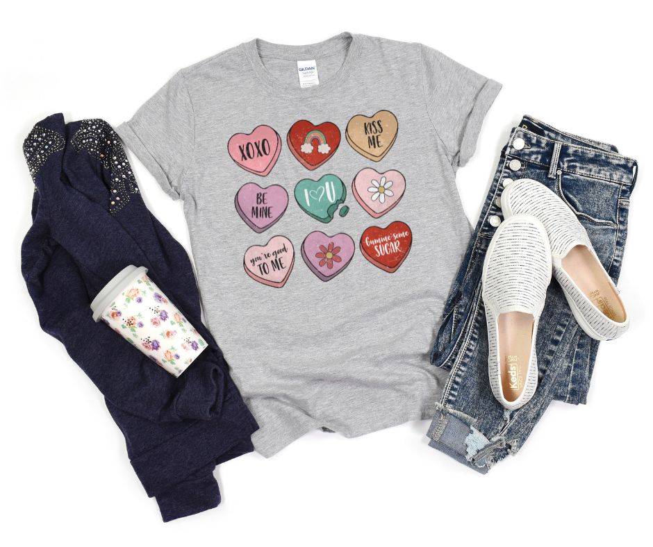 Womens - PREORDER: Candy Hearts Graphic Tee