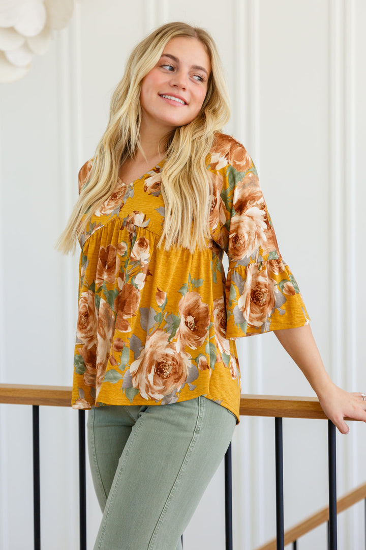 Womens - Go With The Flow V-Neck Top