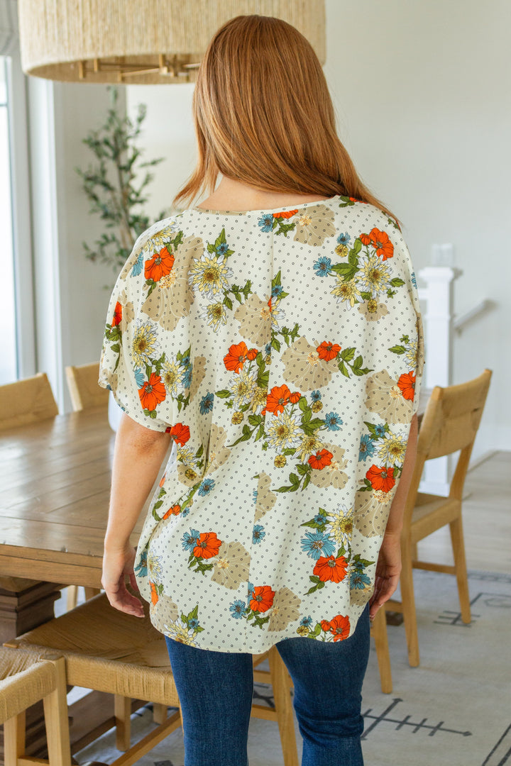 Womens - Good Morning Floral V-Neck Blouse