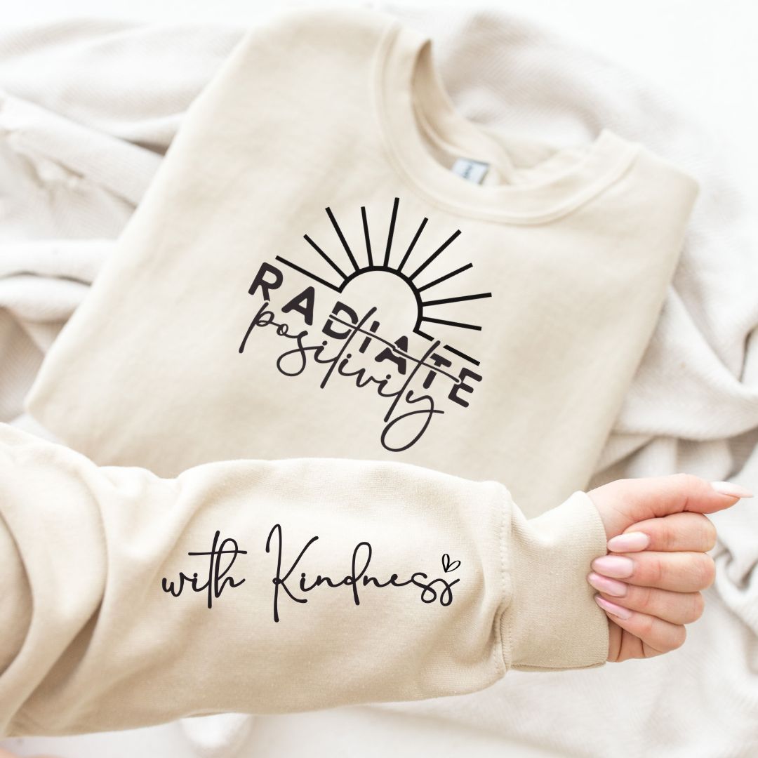 Preorder - Radiate Positivity Graphic Sweatshirt In Three Colors