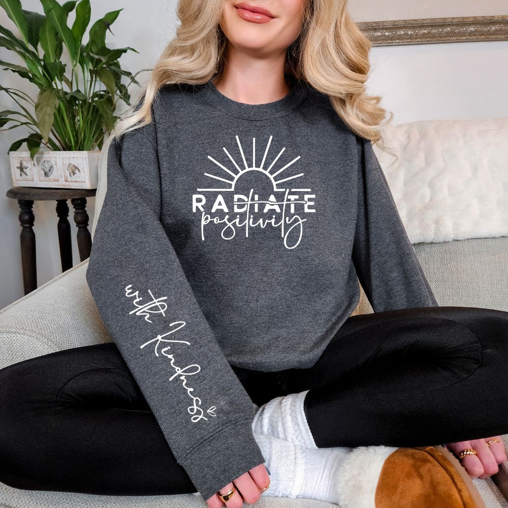 Preorder - Radiate Positivity Graphic Sweatshirt In Three Colors