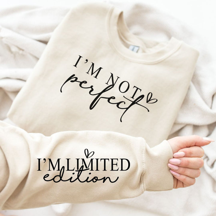 Preorder - I'm Not Perfect Graphic Sweatshirt In Three Colors