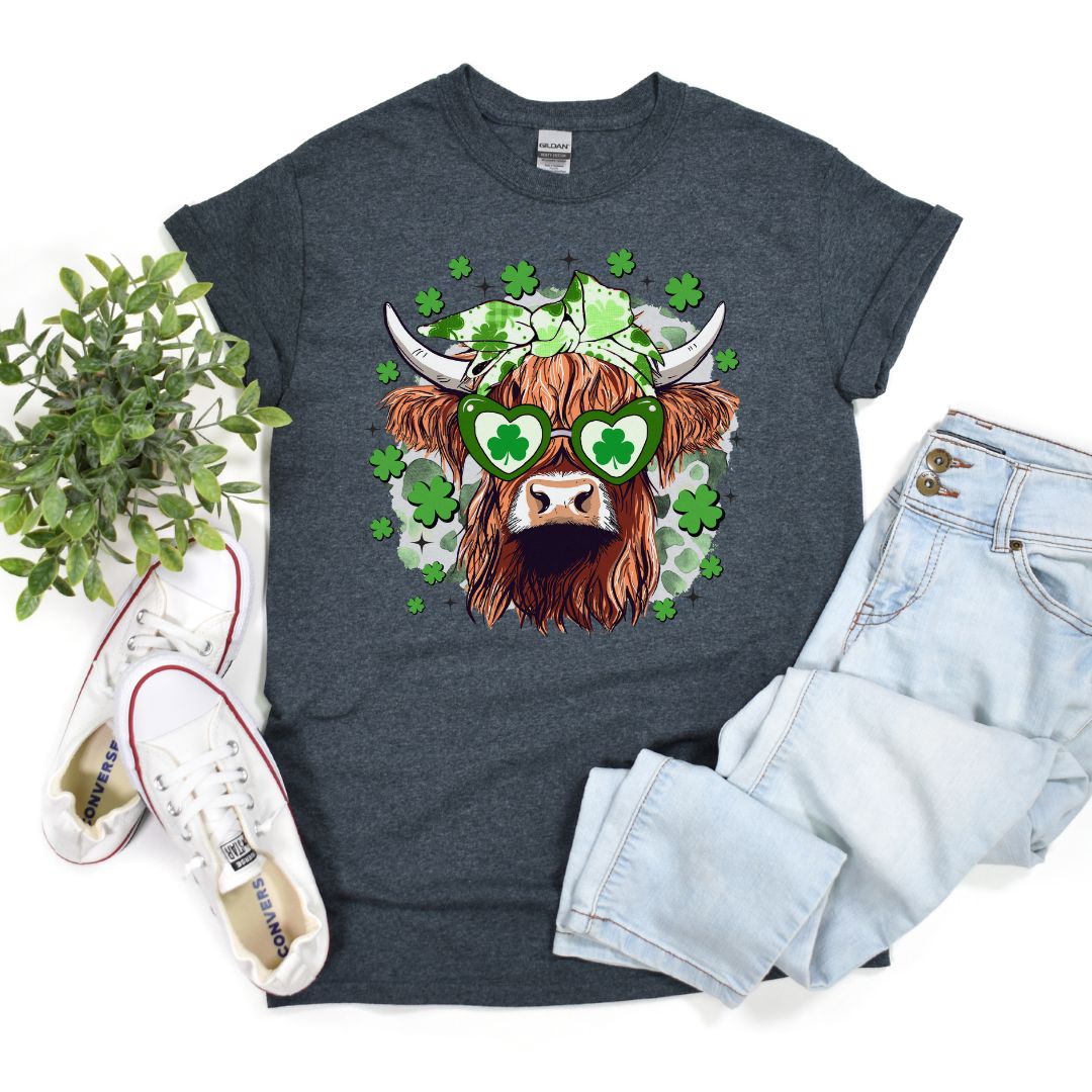 Womens - PREORDER: Shamrock Cow Graphic Tee