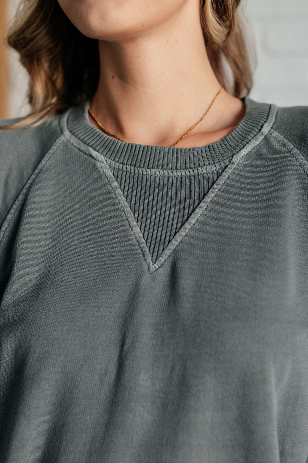 Athleisure - Hands Down Favorite Sweatshirt In Ash Jade