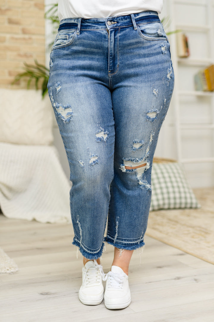 Womens - Harley Distressed Ankle Hem Jeans