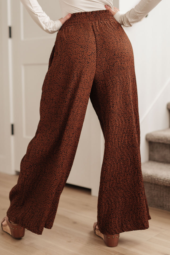 Womens - Harmony High Rise Wide Leg Pants In Brown
