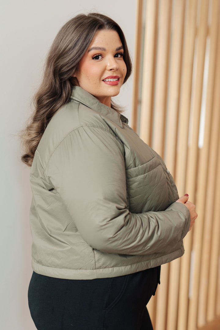 Womens - Hear Me Out Lightweight Puffer Jacket In Olive
