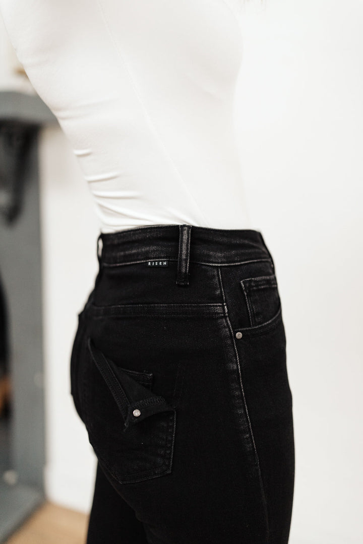 Womens - High Waist Mom Fit Jeans In Black