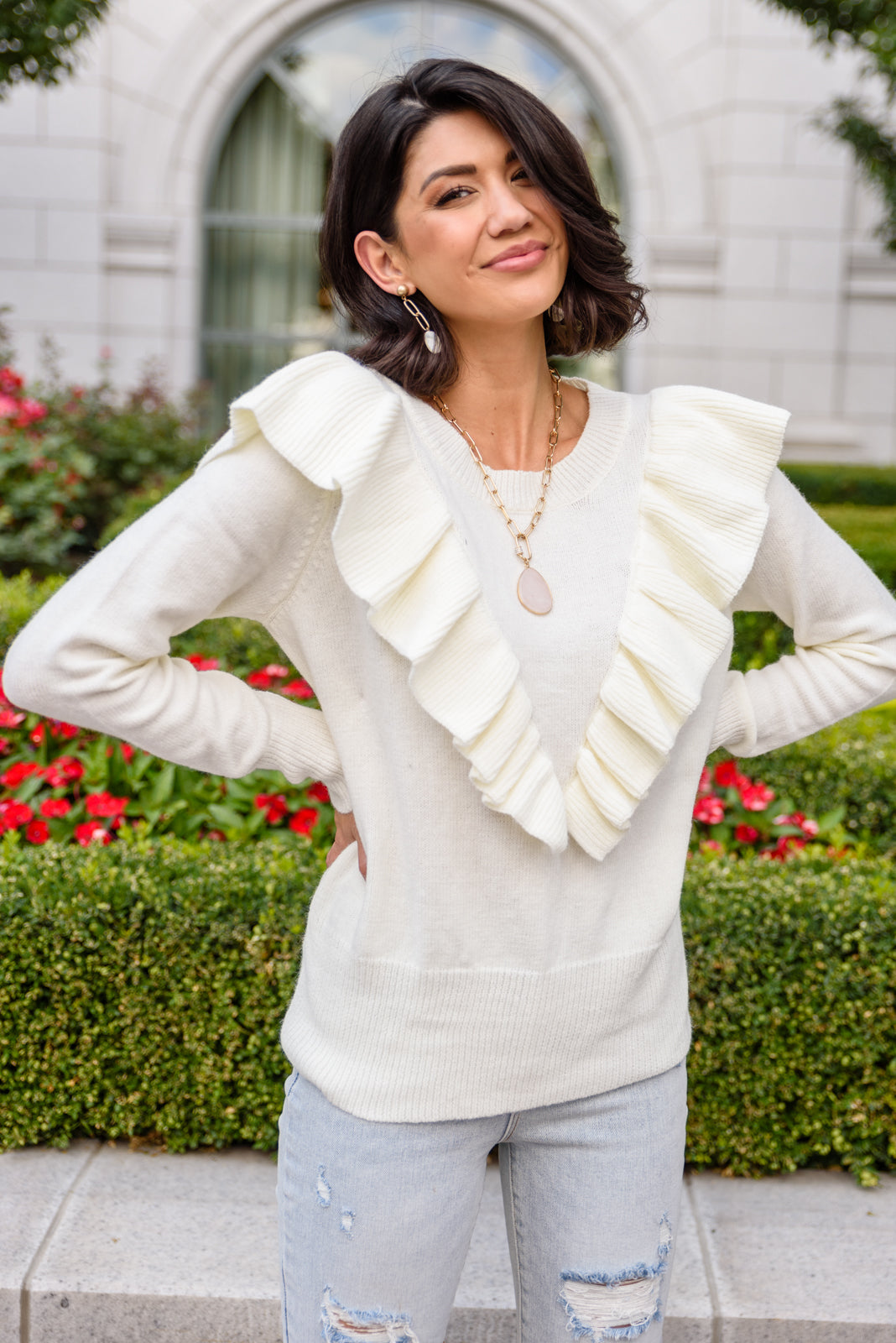 Womens - I Choose You Sweater In Ivory