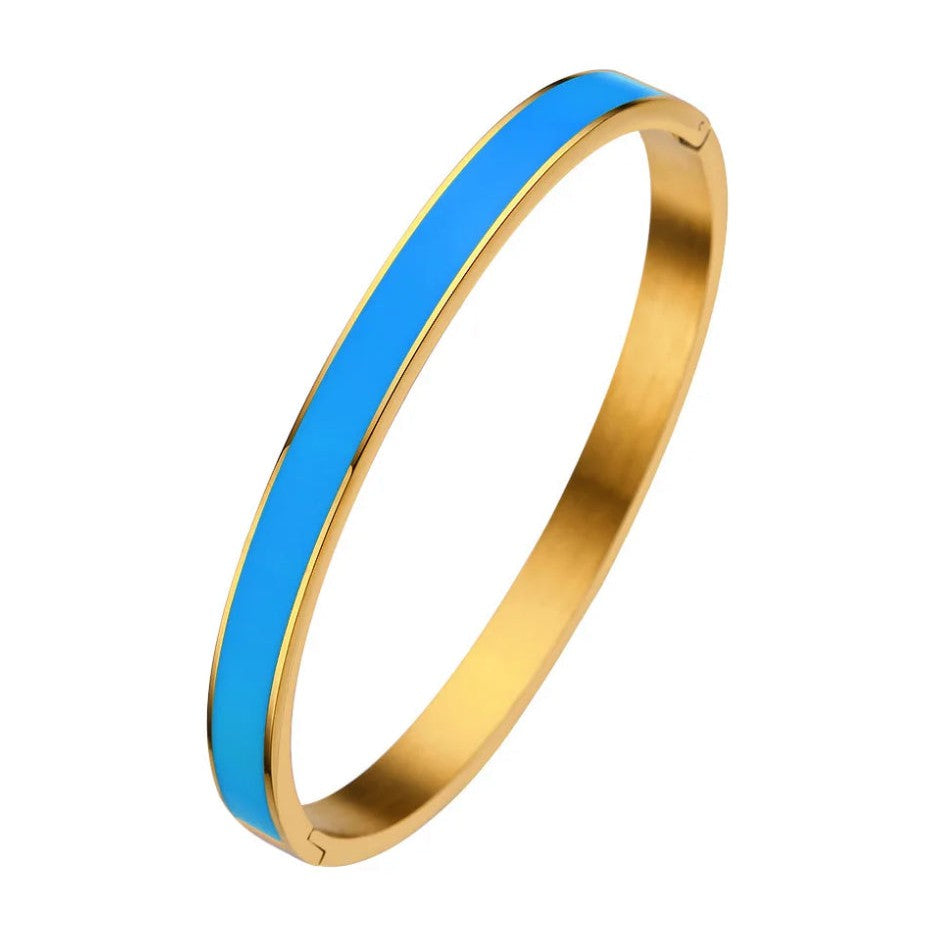 Tory Enamel Bangle Bracelet