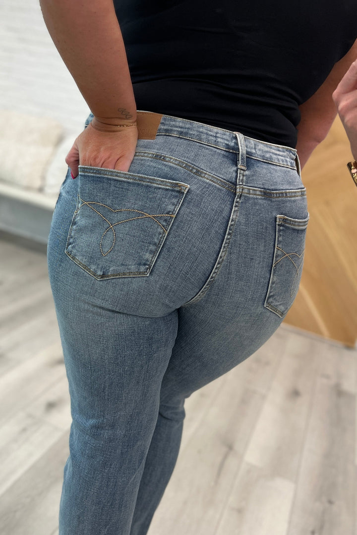 Womens - Elodie Mid Rise Distressed Boyfriend Jeans