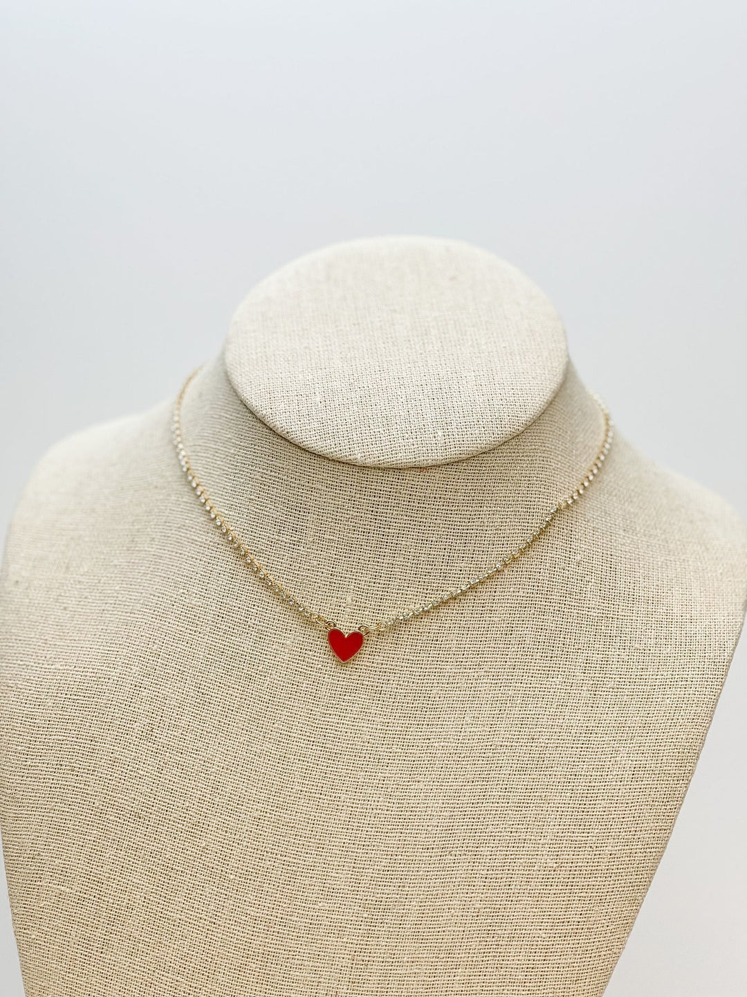 Womens - PREORDER: Glitzy Chain Heart Necklaces In Assorted Colors