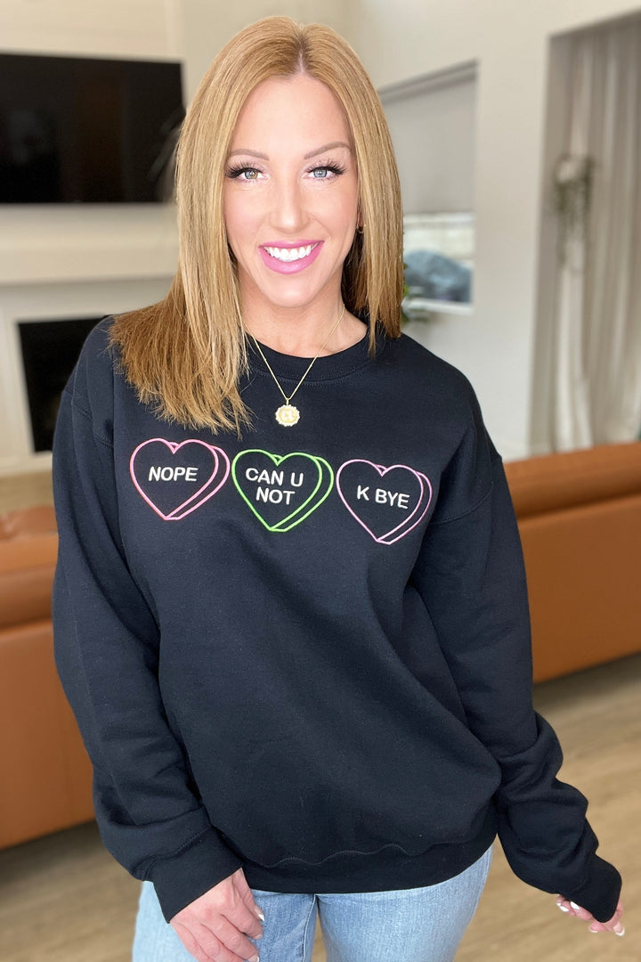 Womens - PREORDER: Snarky Valentine Embroidered Sweatshirt
