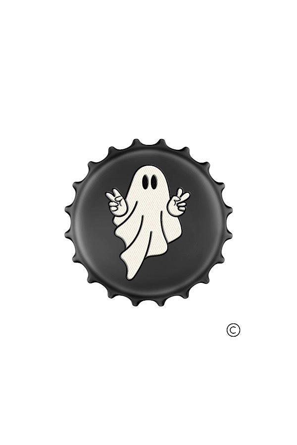 ETA 8/30 - Peaceful Ghost Bottle Cap Pin