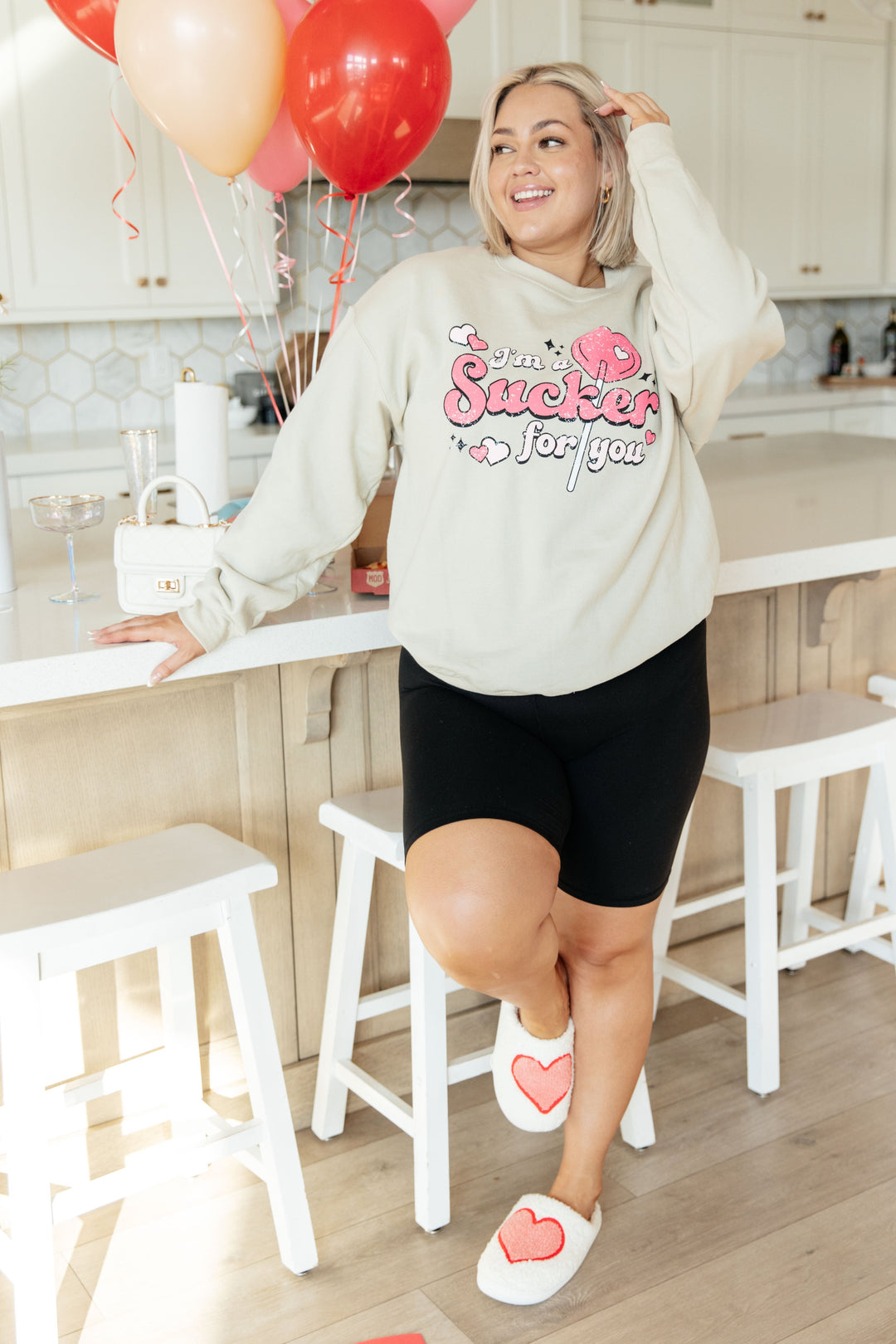 Womens - I'm A Sucker For You Valentine Pullover