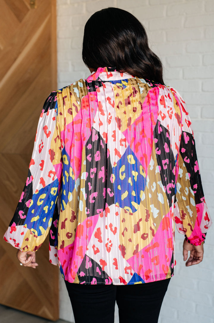 Blouses - In The Wild Animal Print Blouse