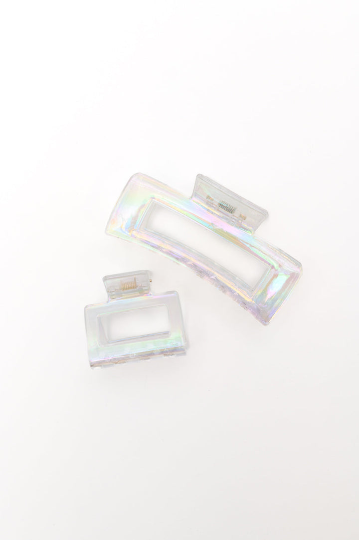 Womens - Iridescent Claw Clip 2 Pack