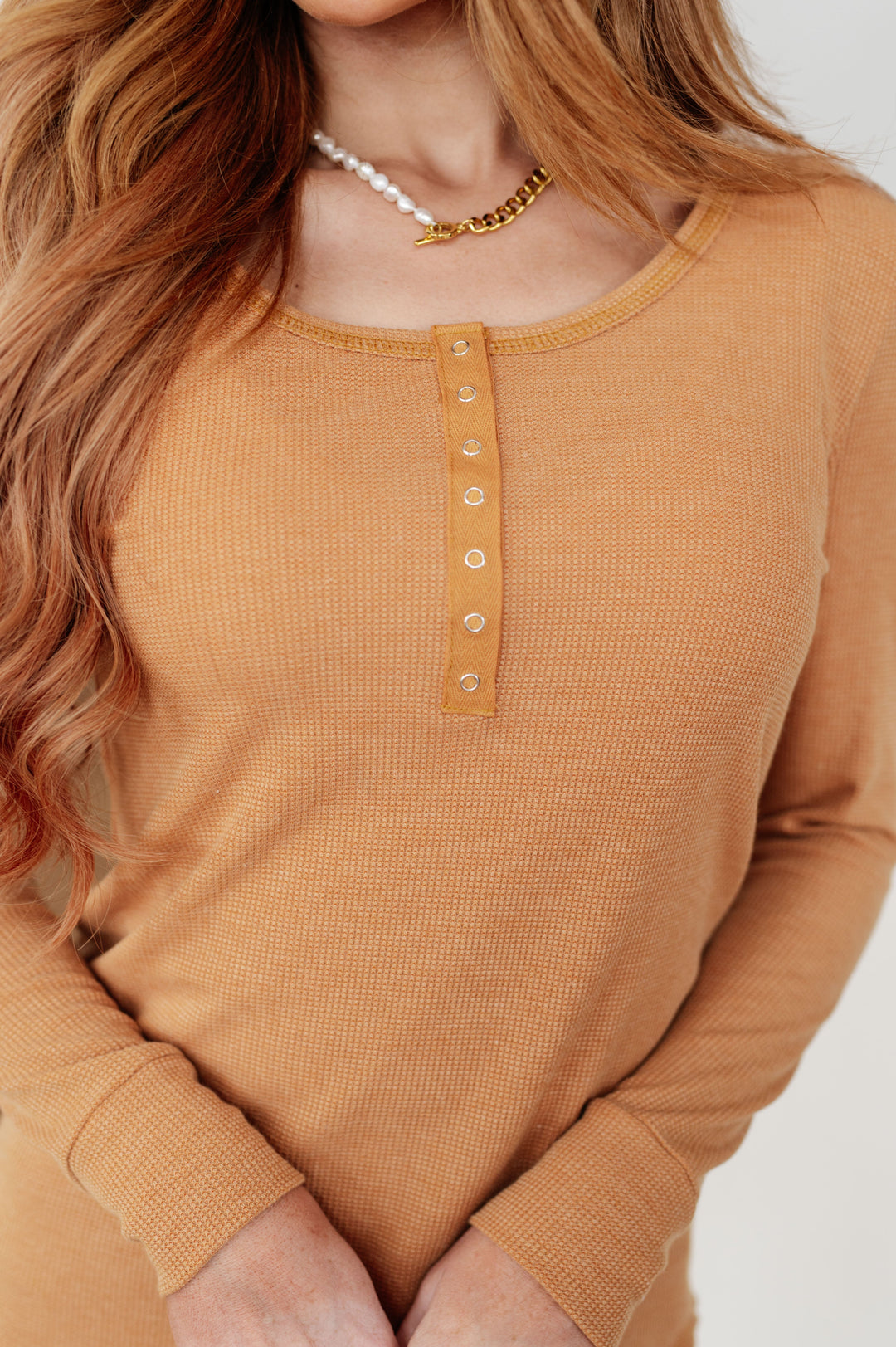 Womens - It's Been So Long Henley In Golden Sand