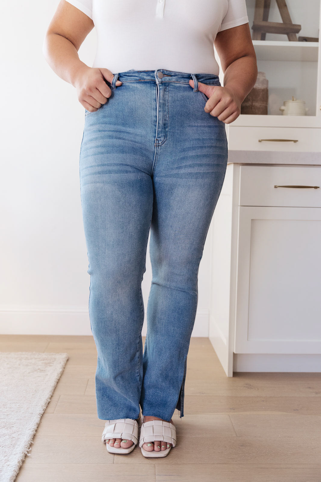 Womens - Jody Slim Flare Side Slit Jeans