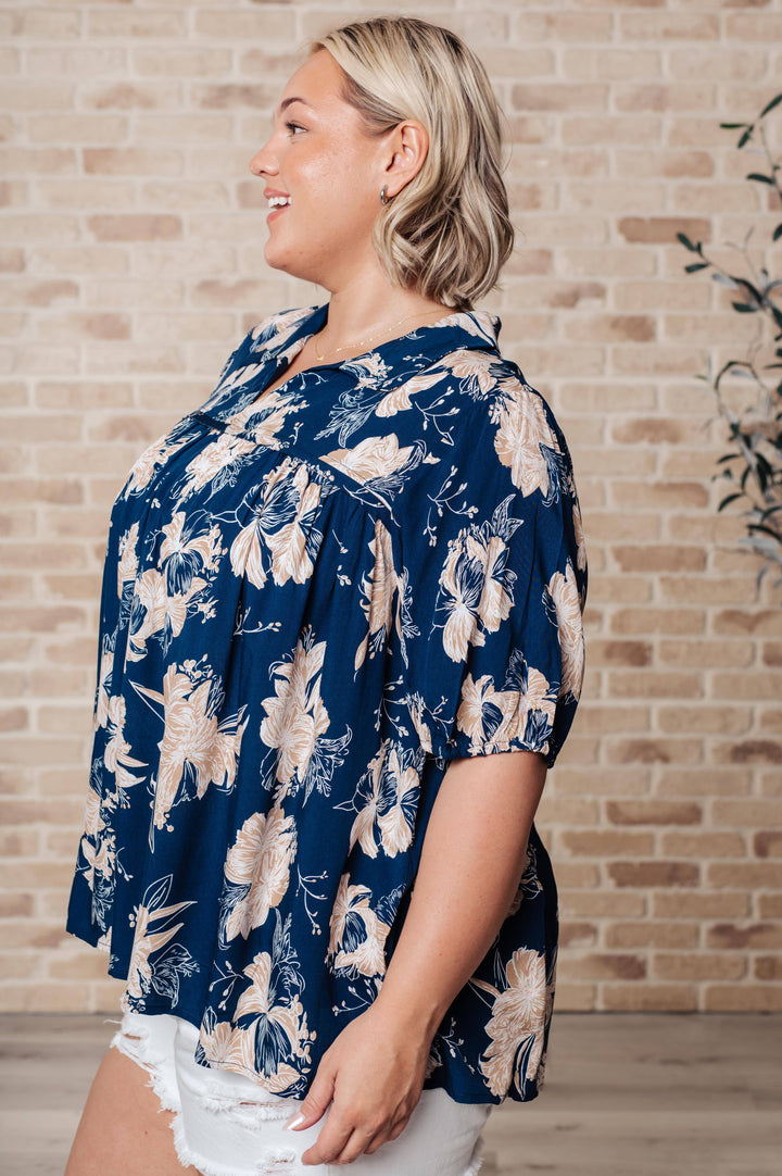 Tops - Just Coasting Floral Blouse