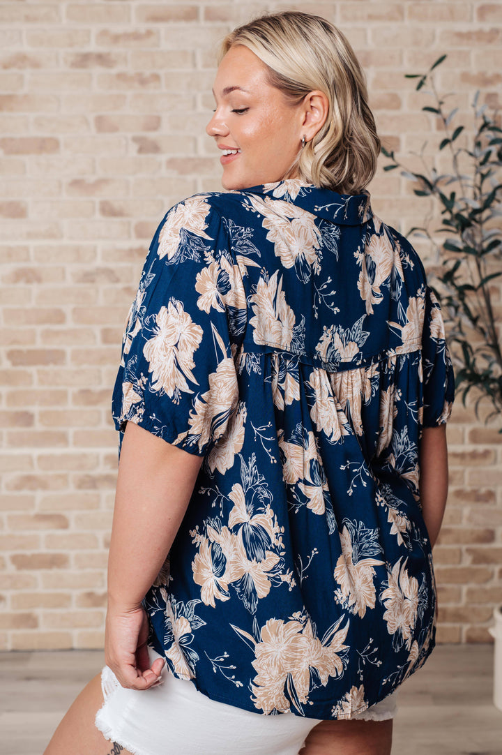 Tops - Just Coasting Floral Blouse