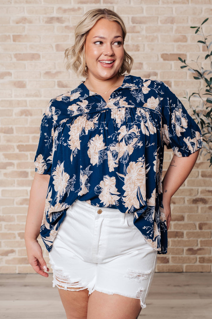 Tops - Just Coasting Floral Blouse