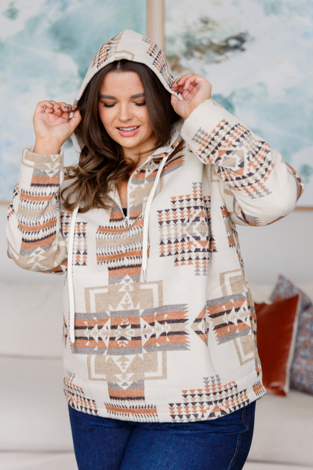 Womens - Just Going For It Aztec Hoodie