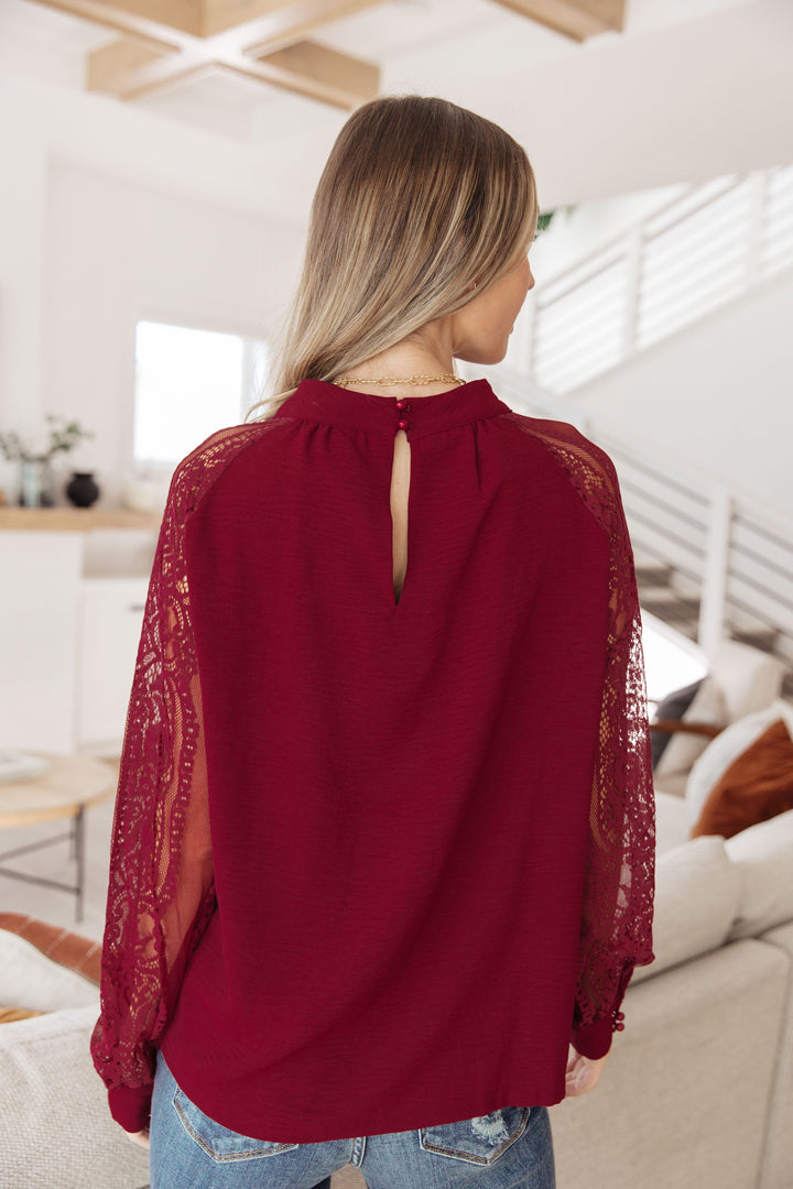 Womens - Lace On My Sleeves Blouse