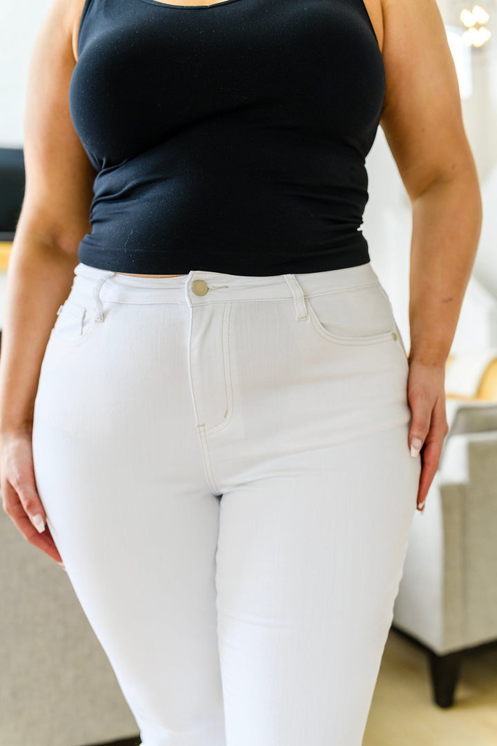 Womens - Lauren Hi-Waisted White Skinny Jeans