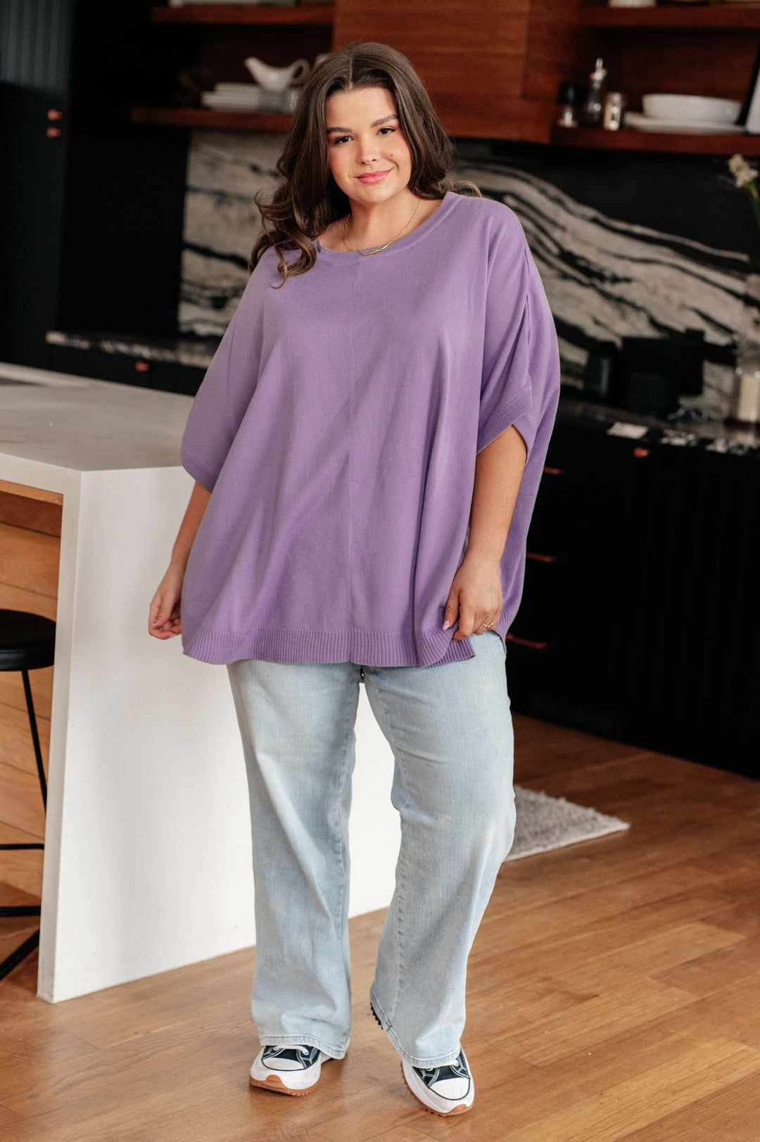 Womens - Lilac Whisper Dolman Sleeve Top