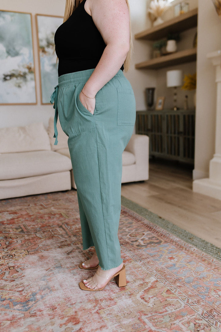 Womens - Love Me Dearly High Waisted Pants In Jade