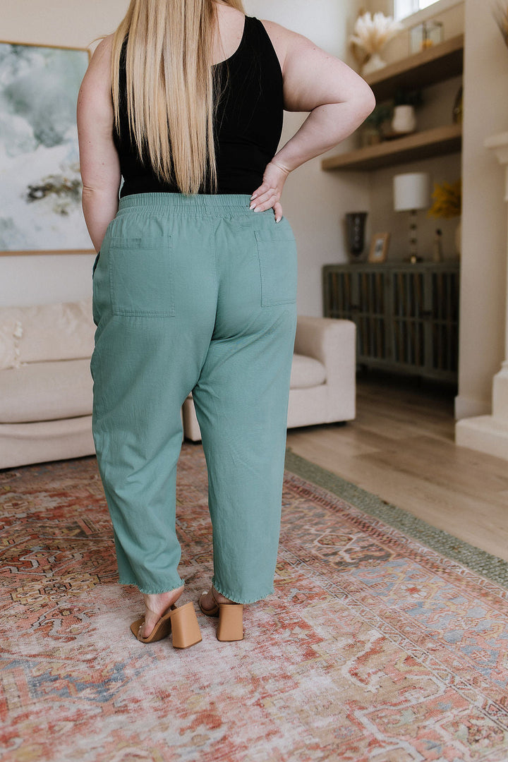 Womens - Love Me Dearly High Waisted Pants In Jade