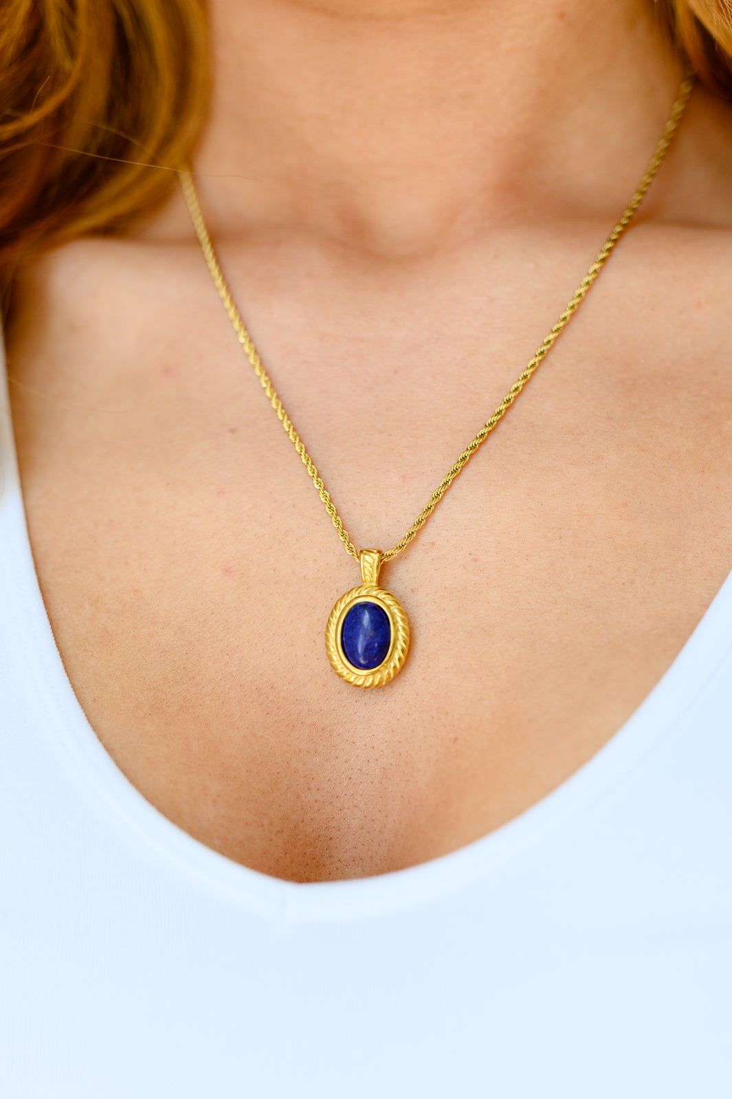 Womens - Lovely Lapis Lazuli Pendent Necklace