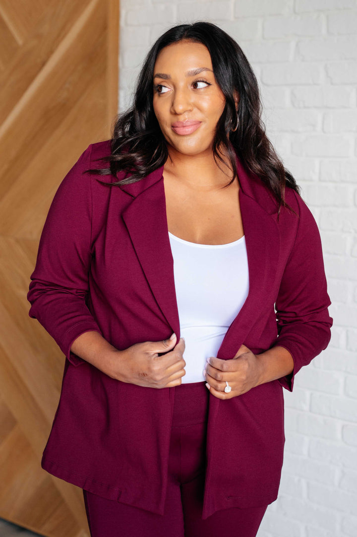 Layers - Magic 3/4 Blazer In Wine