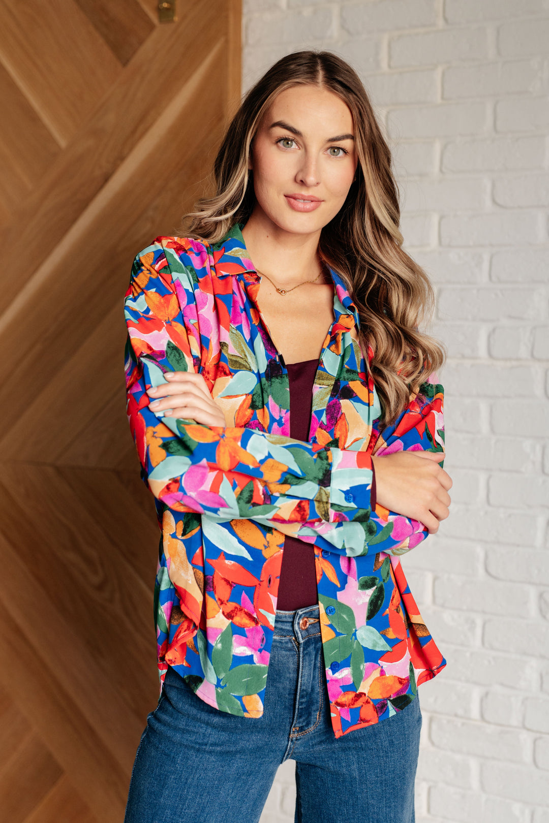 Tops - Make Like A Tree And Leaf Button Up Blouse