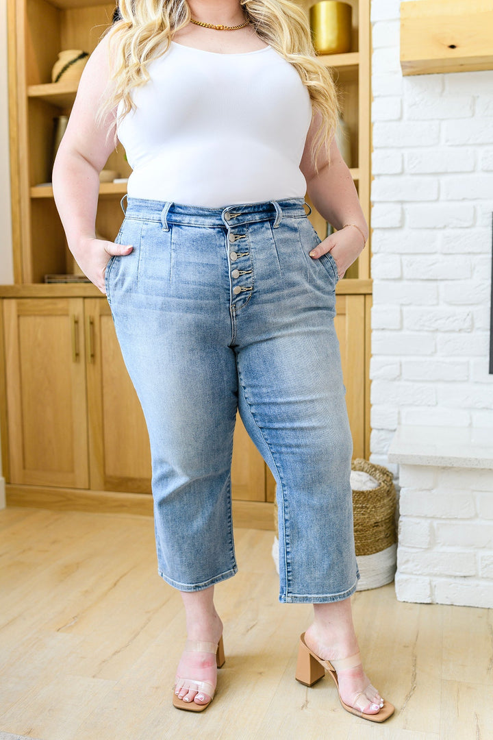 Womens - Mandy High Rise Vintage Wide Leg Crop Jeans