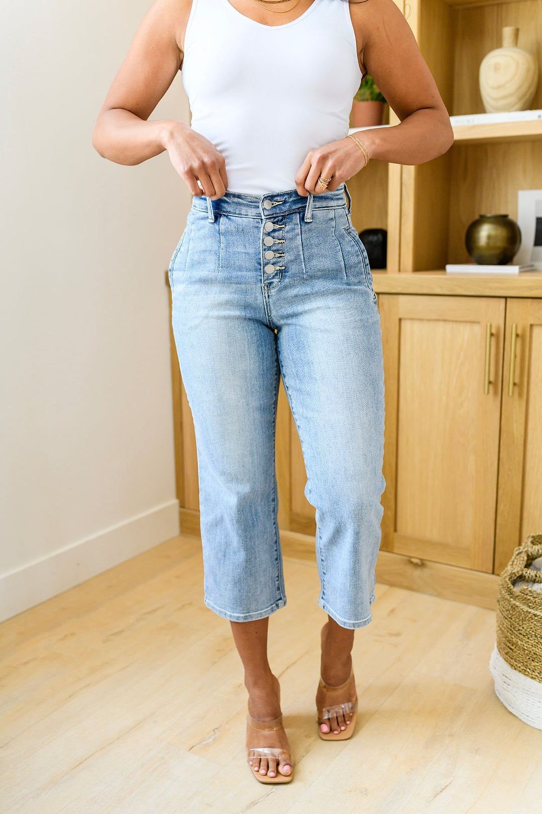 Womens - Mandy High Rise Vintage Wide Leg Crop Jeans