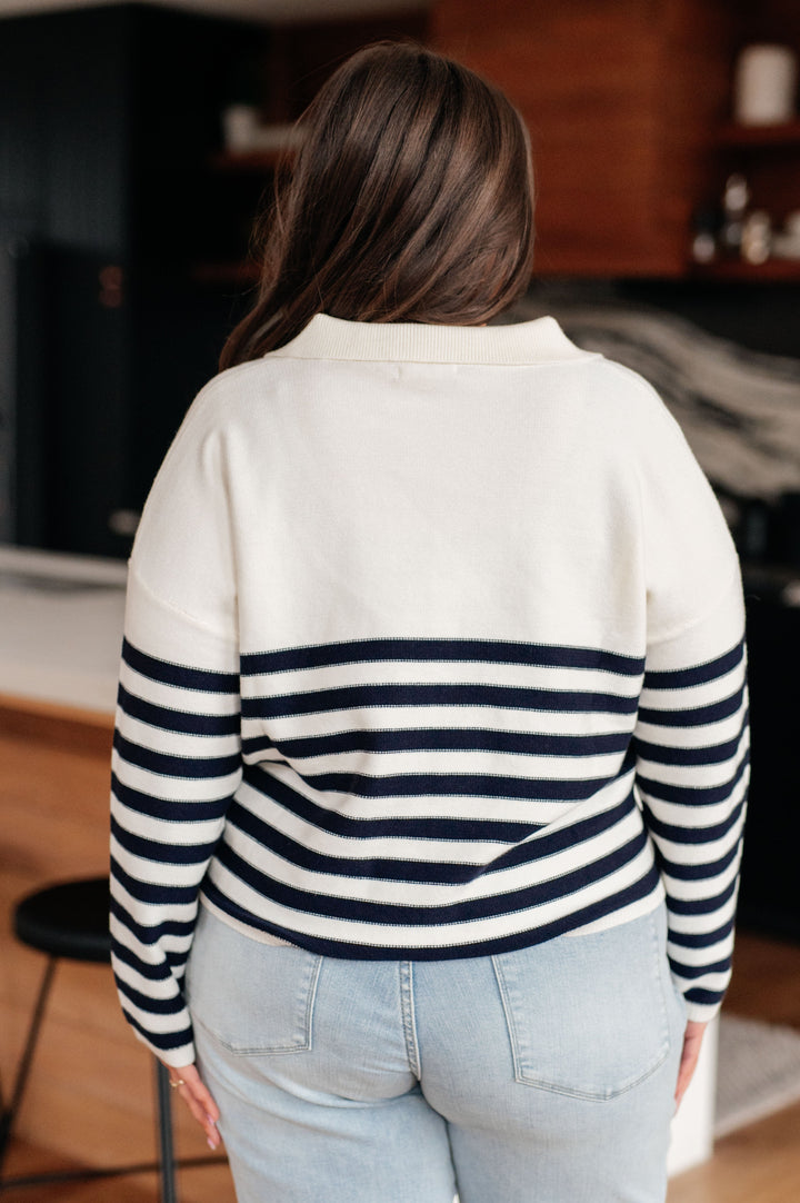 Womens - Memorable Moments Striped Sweater In White