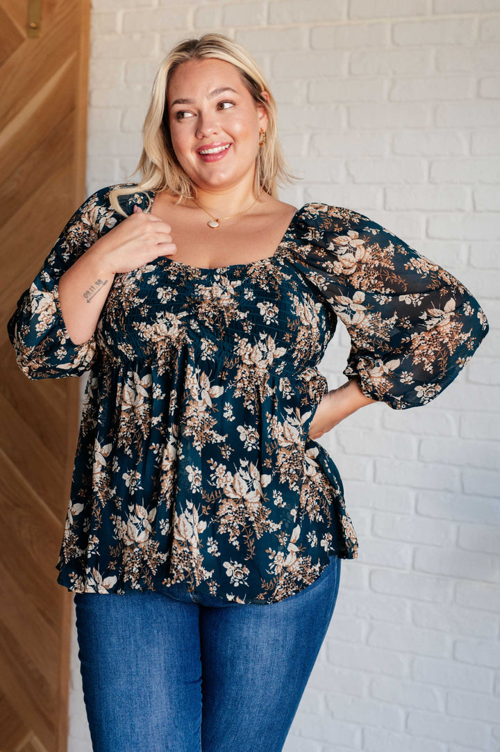 Blouses - New Beginnings Square Neck Blouse