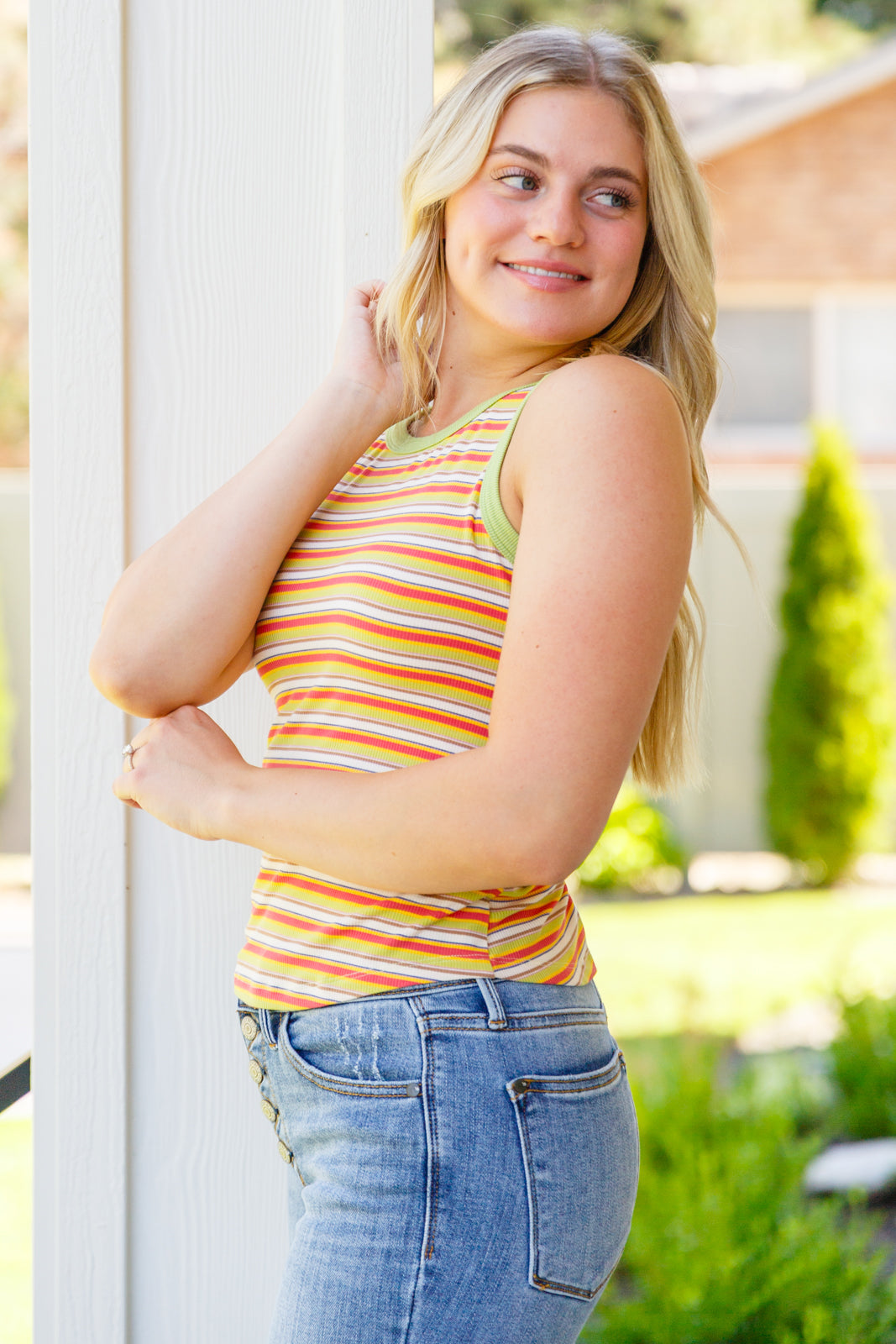 Tops - Now And Forever Striped Tank