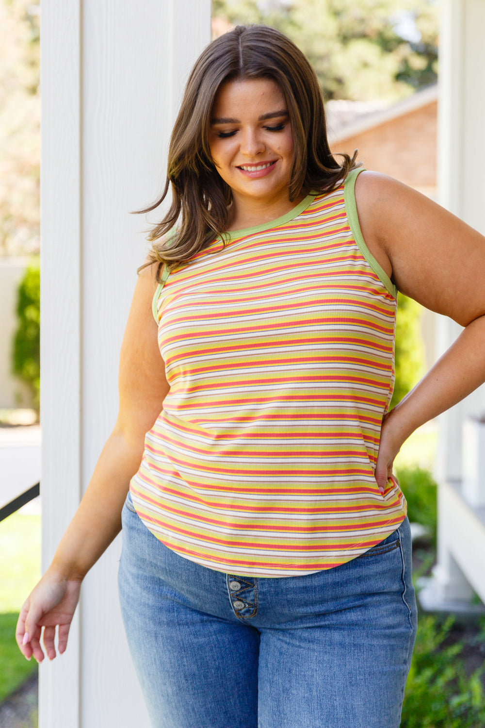 Tops - Now And Forever Striped Tank