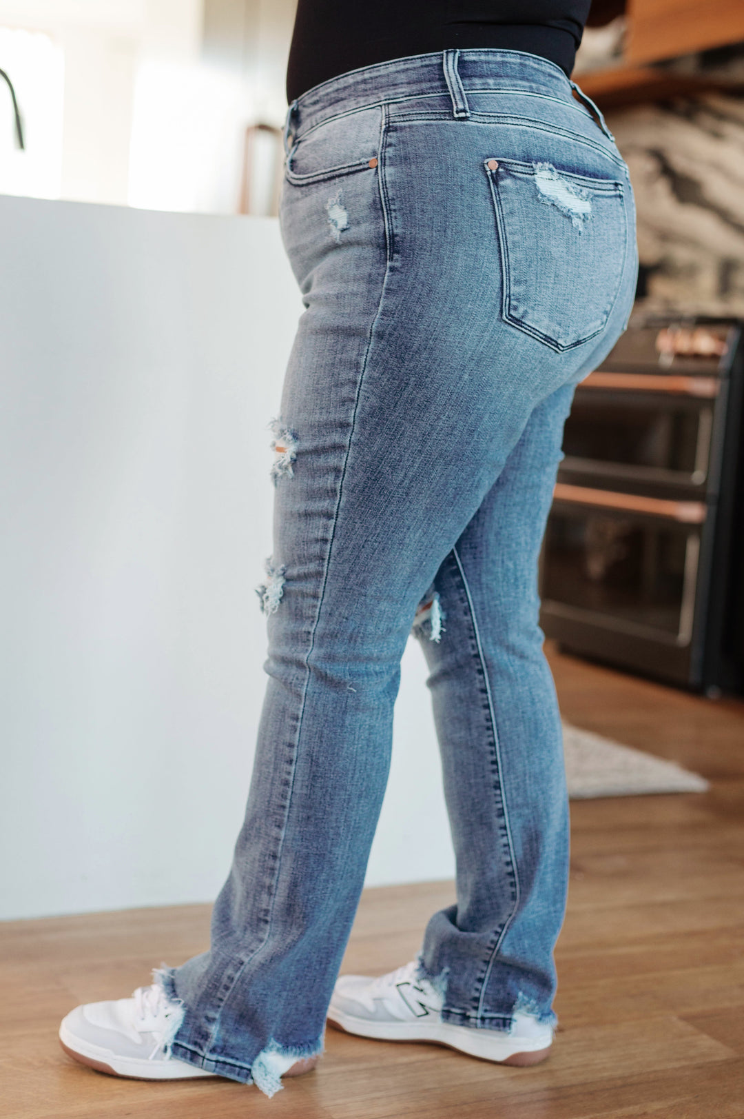 Womens - O'Hara Destroyed Straight Jeans