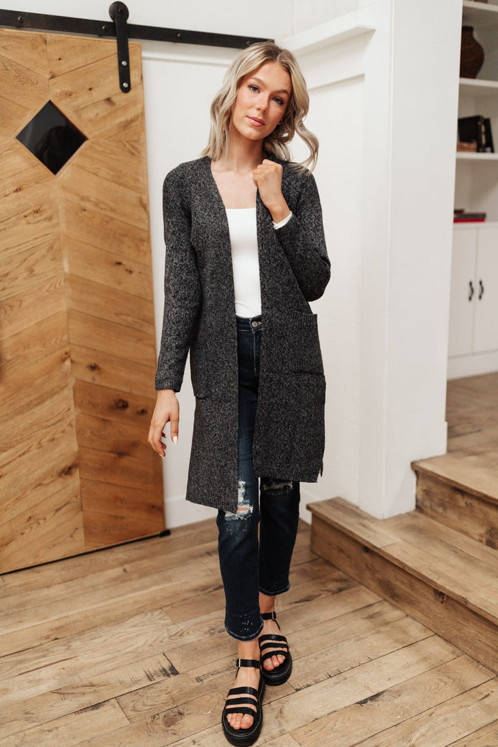 Womens - One Of The Girls Cardi In Charcoal