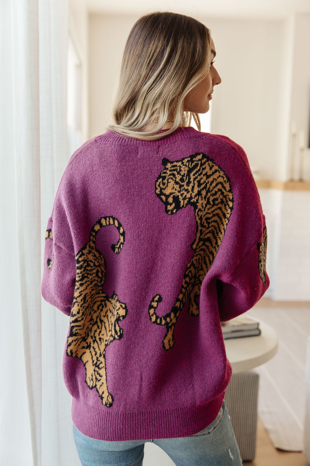 Womens - On The Prowl Tiger Cardigan