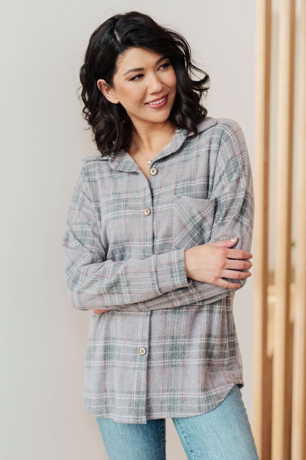 Womens - Out Of The Way Plaid Button Up