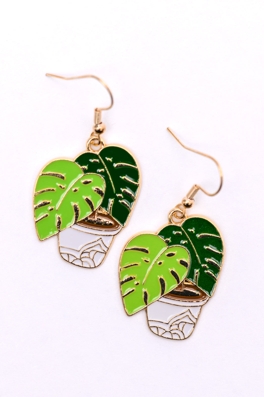 Womens - Plant Lover Potted Plant Earrings