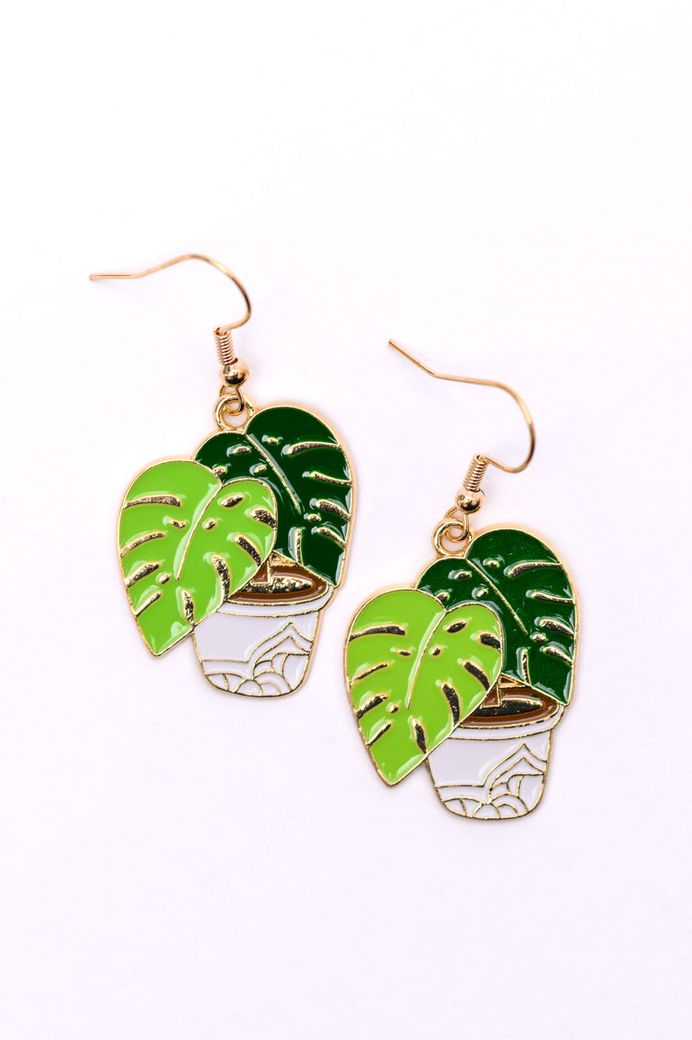 Womens - Plant Lover Potted Plant Earrings