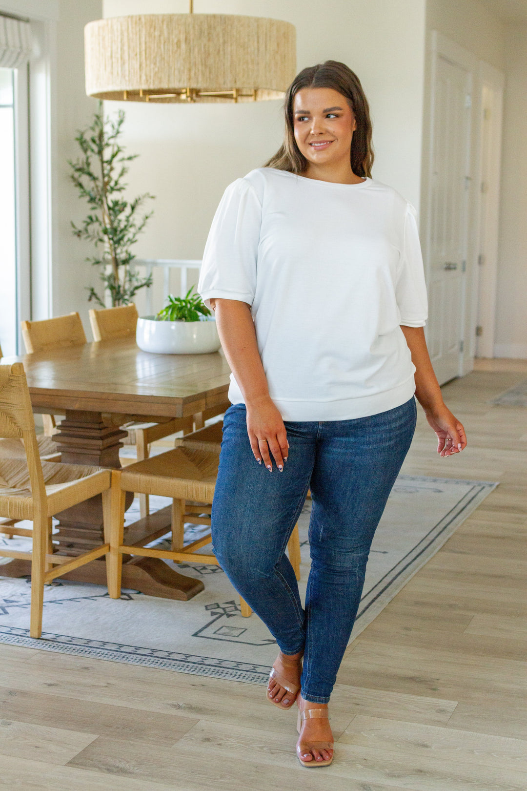 Womens - Pristine Puff Sleeve Top In White