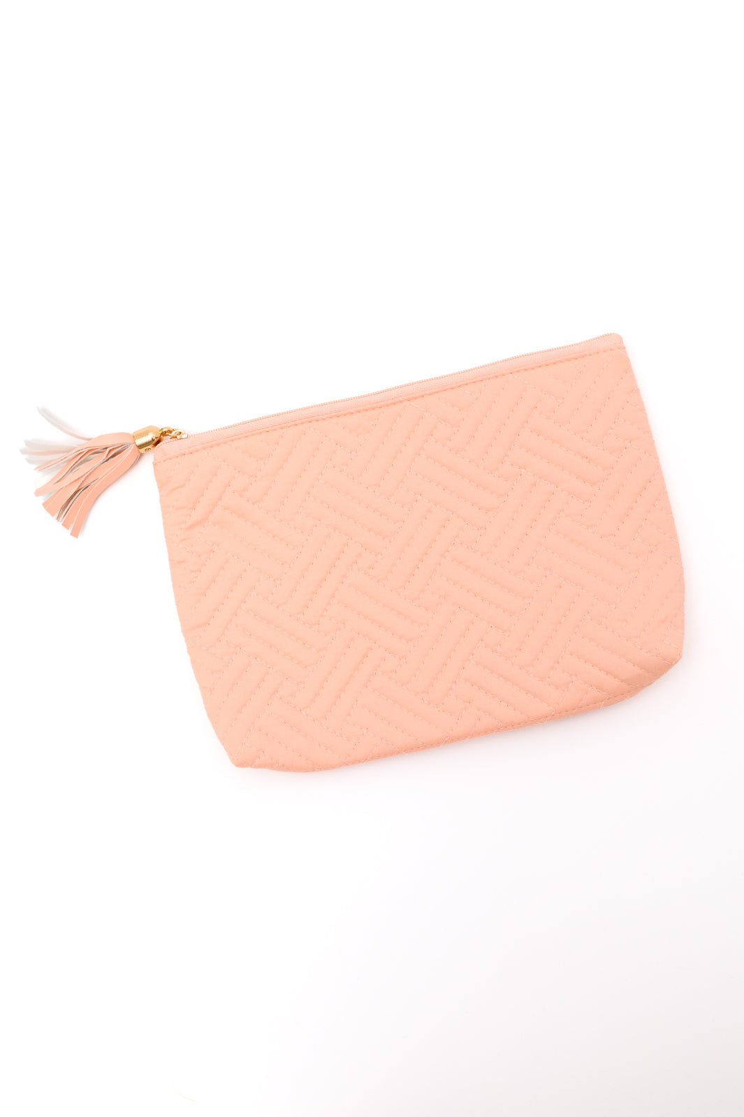 Womens - Quilted Travel Zip Pouch In Pink